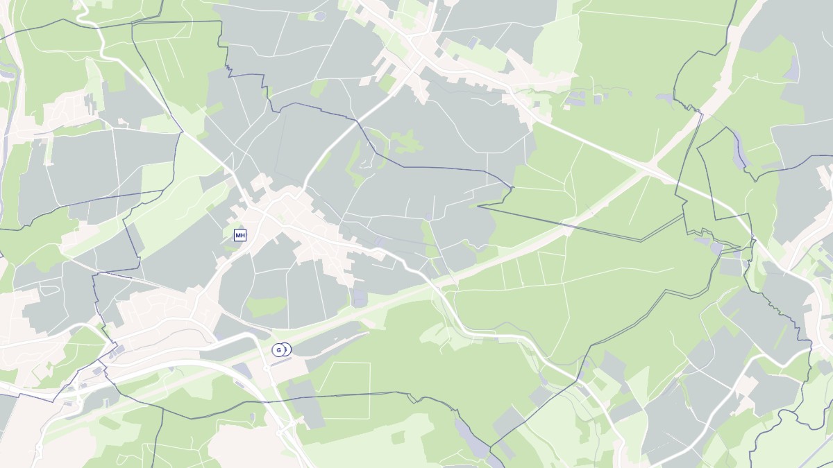 Aperçu cartographique de Meroux-Moval, centré sur la commune