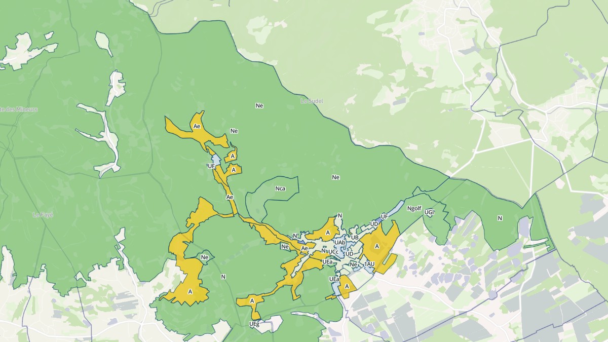 Aperçu cartographique de Rougemont-le-Château, centré sur la commune