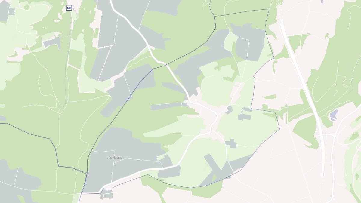 Aperçu cartographique de Villars-le-Sec, centré sur la commune