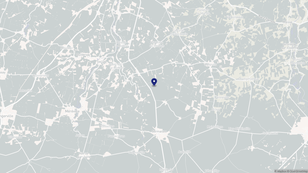 Aperçu cartographique de Abbéville-la-Rivière, centré sur la commune
