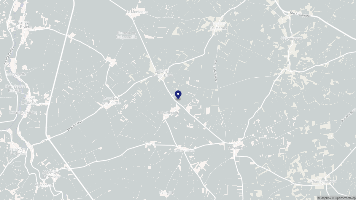 Aperçu cartographique de Bois-Herpin, centré sur la commune