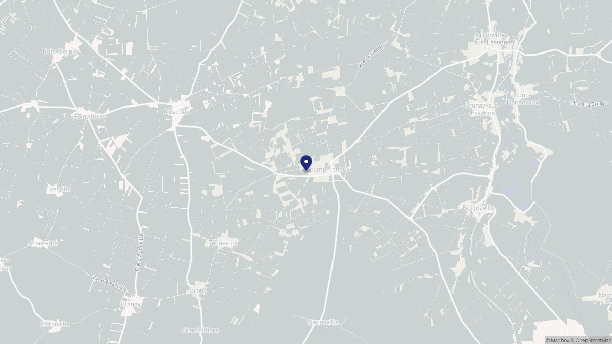 Aperçu cartographique de Champmotteux, centré sur la commune