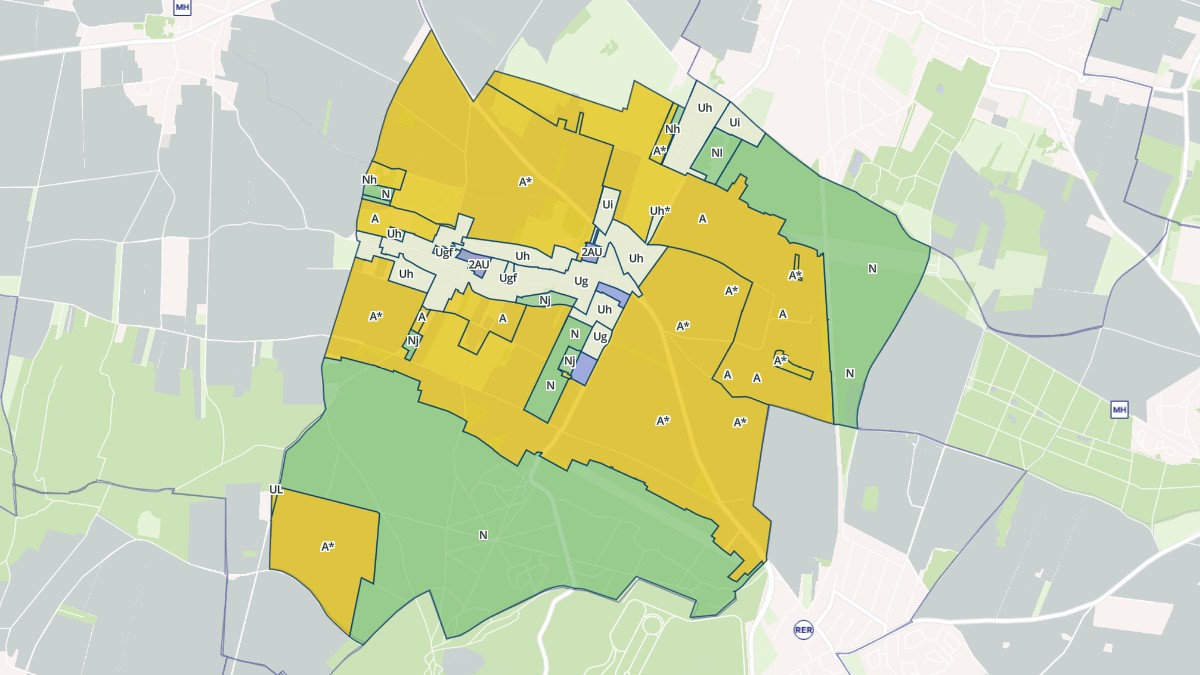 Aperçu cartographique de Cheptainville, centré sur la commune