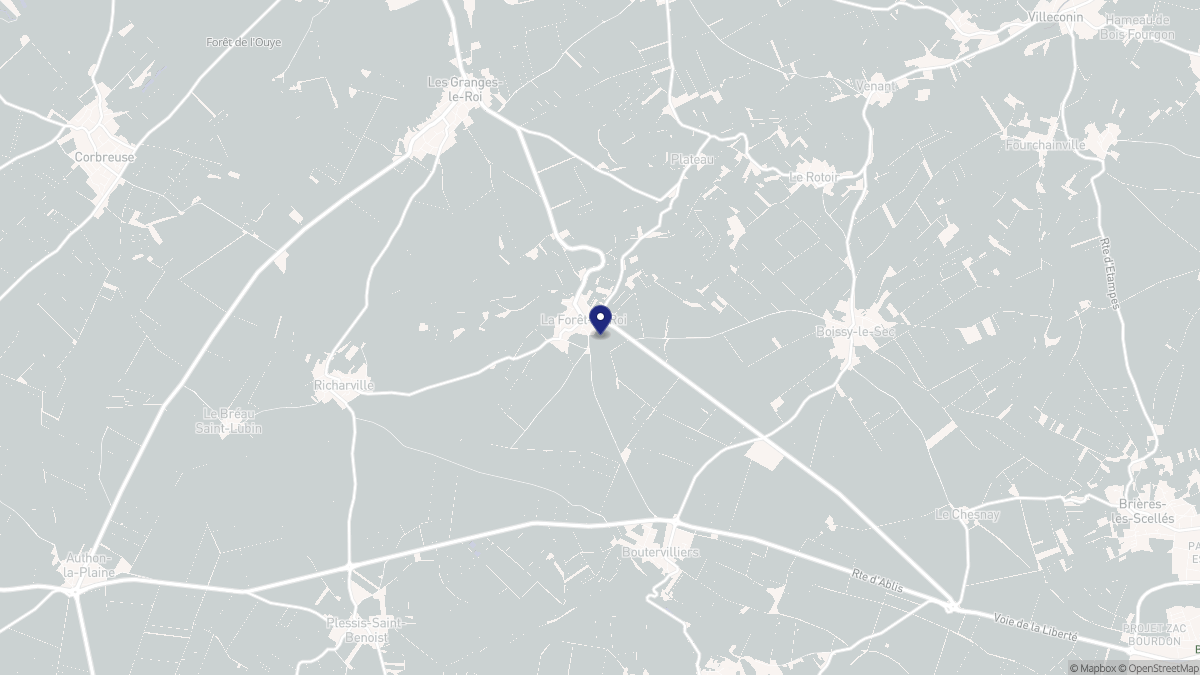 Aperçu cartographique de La Forêt-le-Roi, centré sur la commune