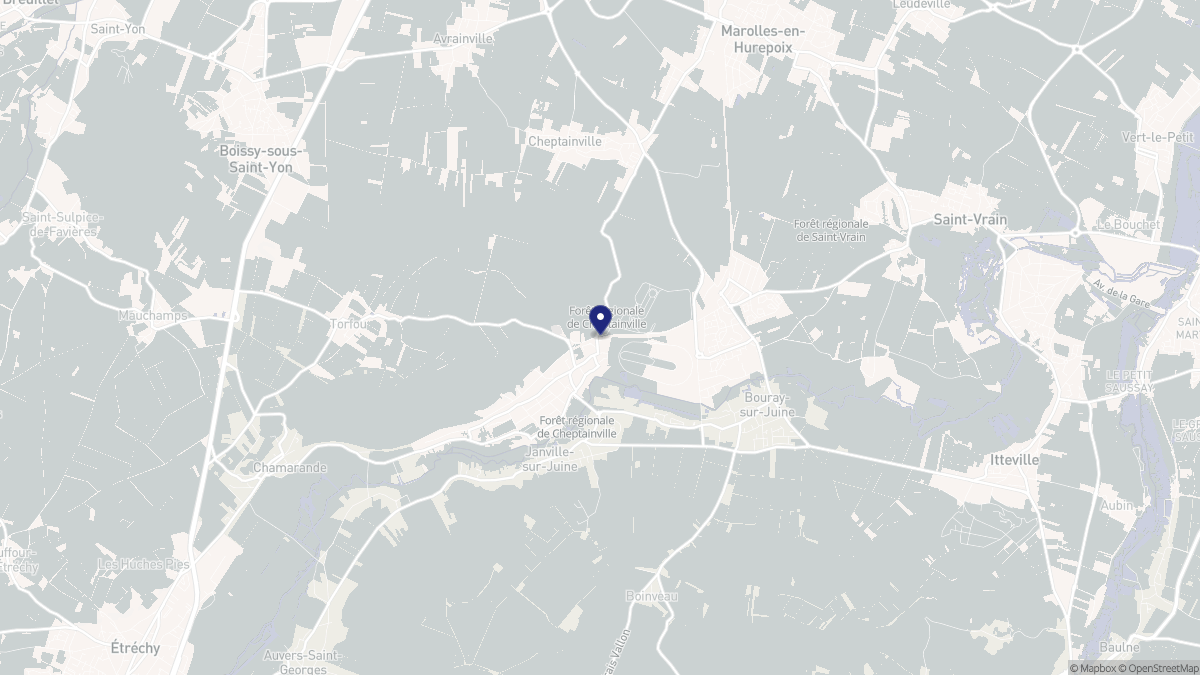 Aperçu cartographique de Lardy, centré sur la commune