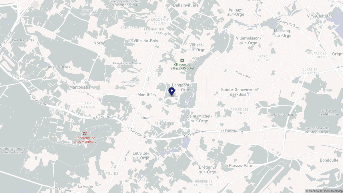 Aperçu cartographique de Longpont-sur-Orge, centré sur la commune