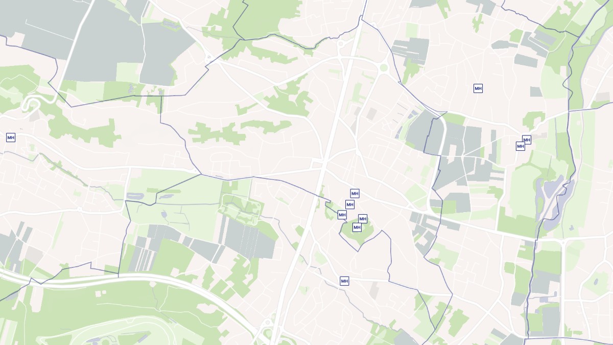 Aperçu cartographique de Montlhéry, centré sur la commune