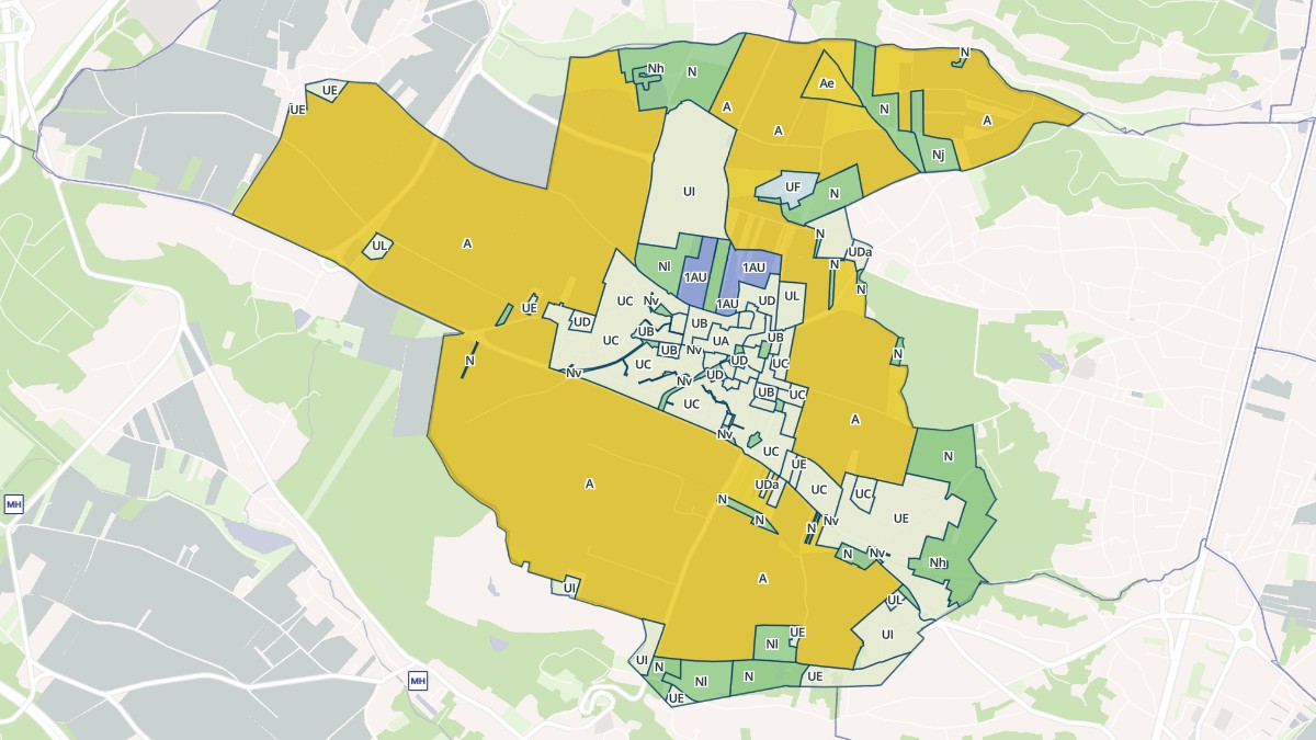 Aperçu cartographique de Nozay, centré sur la commune