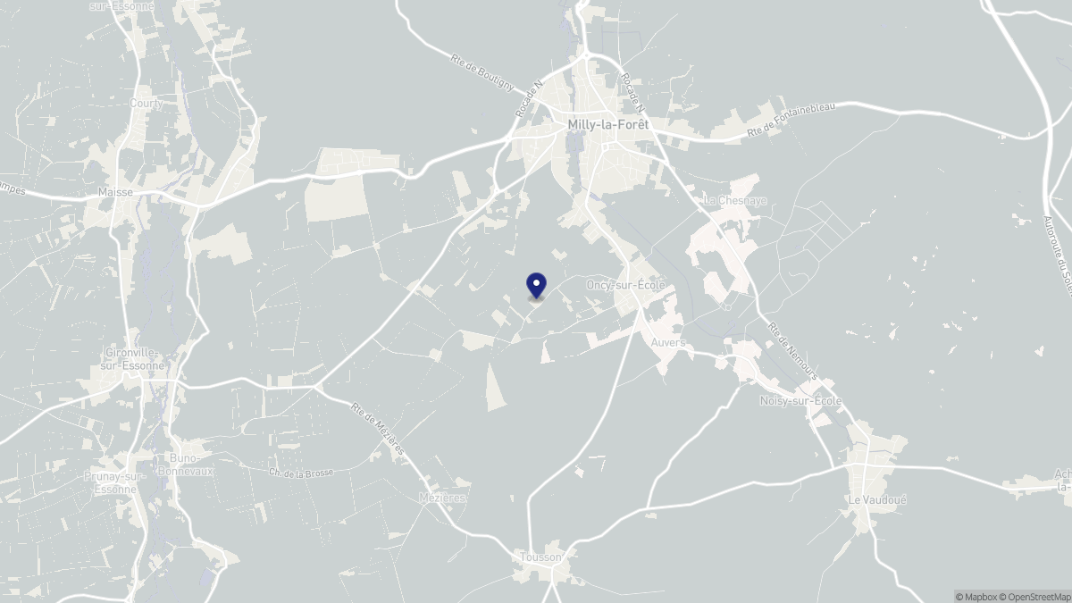 Aperçu cartographique de Oncy-sur-École, centré sur la commune