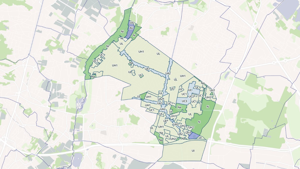 Aperçu cartographique de Sainte-Geneviève-des-Bois, centré sur la commune