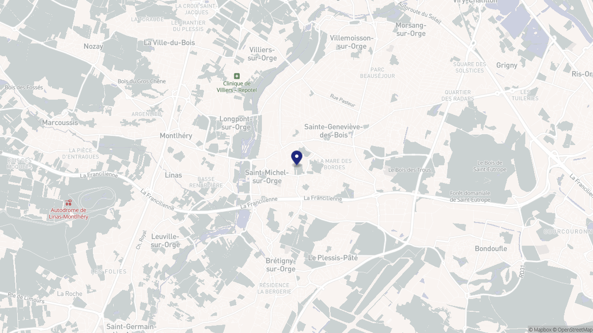 Aperçu cartographique de Saint-Michel-sur-Orge, centré sur la commune