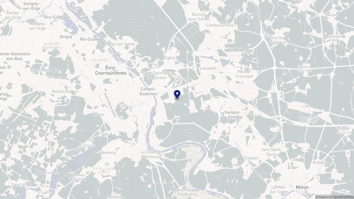 Aperçu cartographique de Saint-Pierre-du-Perray, centré sur la commune