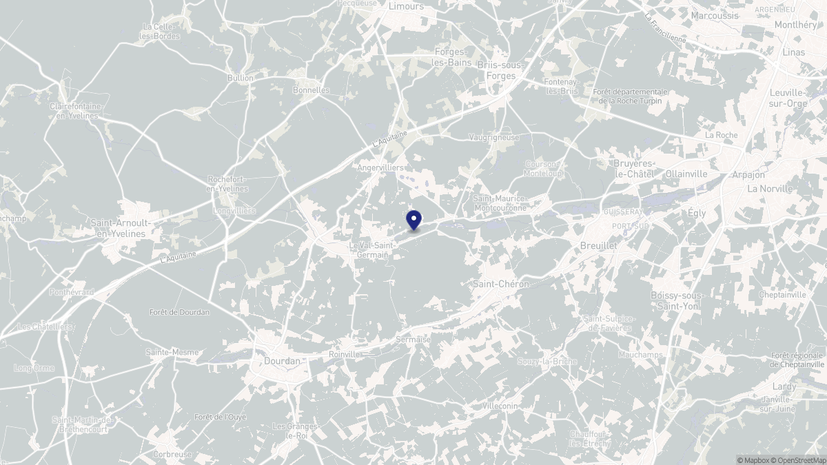 Aperçu cartographique de Le Val-Saint-Germain, centré sur la commune