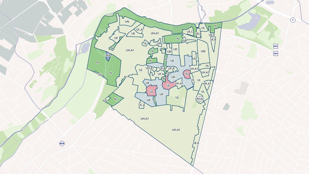 Aperçu cartographique de Villemoisson-sur-Orge, centré sur la commune