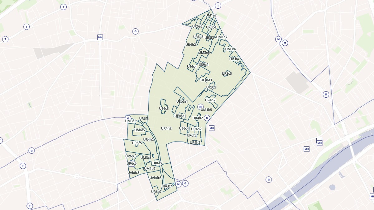 Aperçu cartographique de Bois-Colombes, centré sur la commune