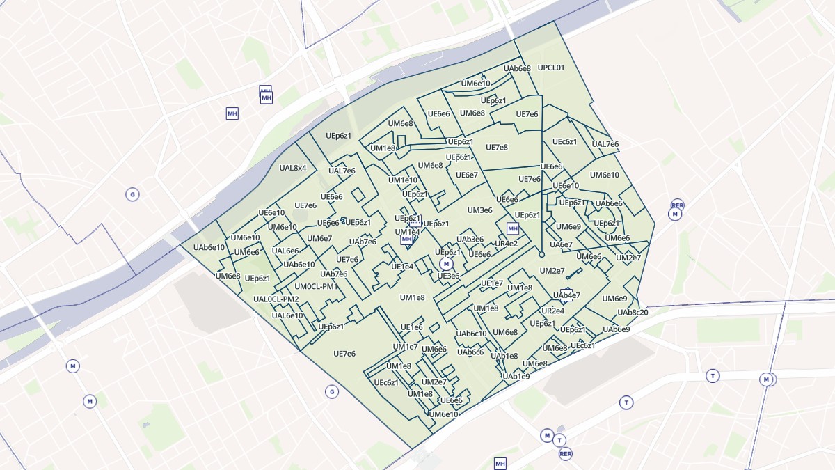 Aperçu cartographique de Clichy, centré sur la commune