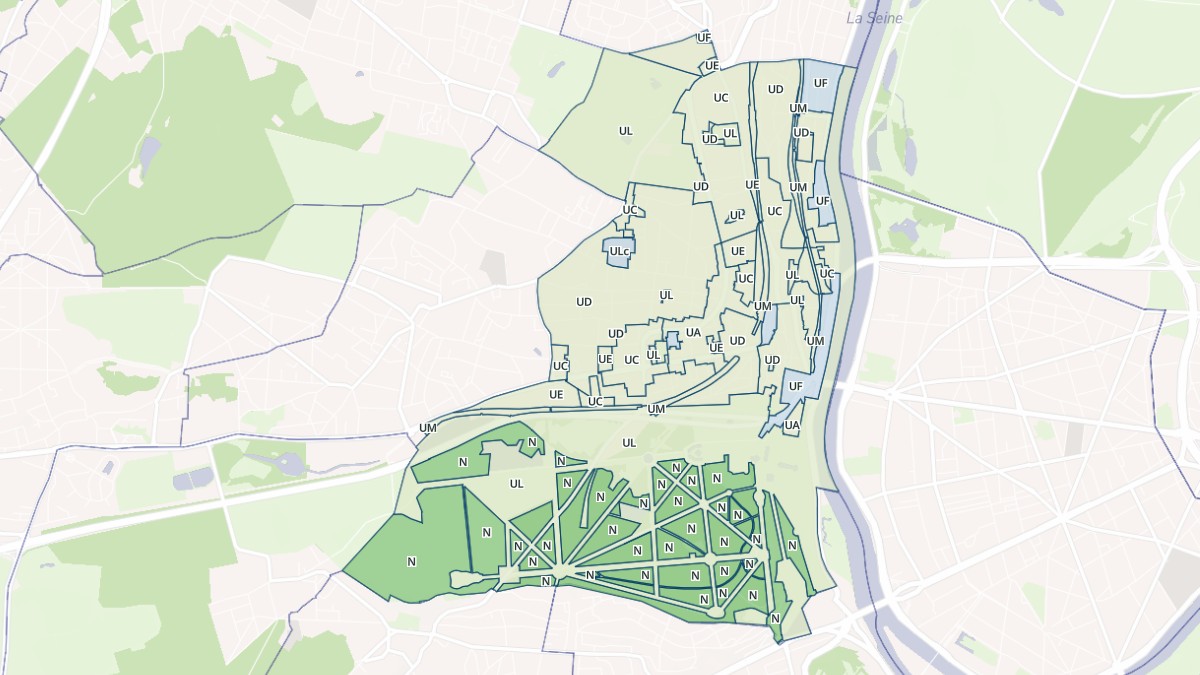 Aperçu cartographique de Saint-Cloud, centré sur la commune