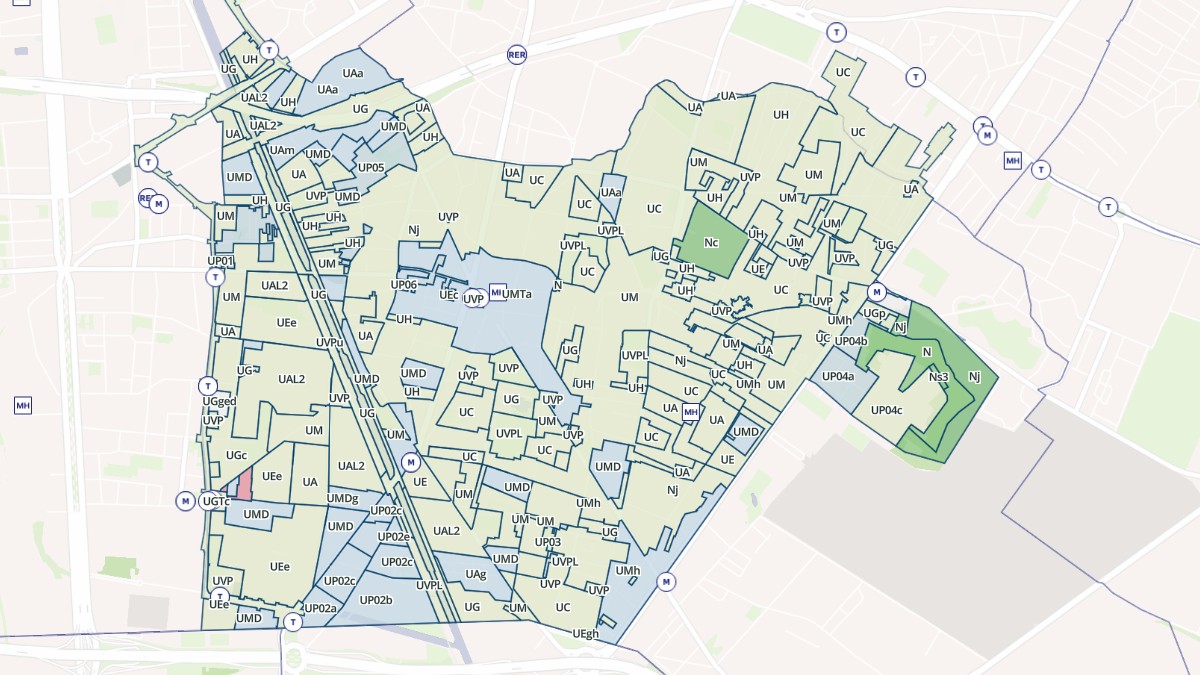 Aperçu cartographique de Aubervilliers, centré sur la commune