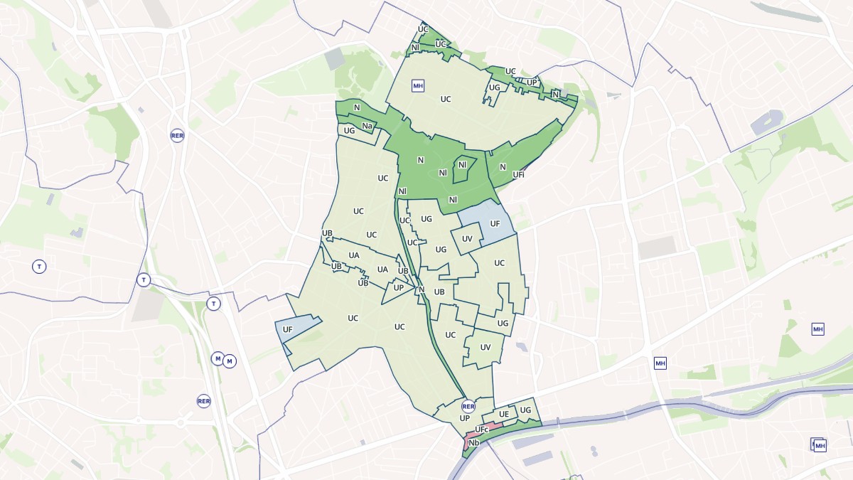 Aperçu cartographique de Neuilly-Plaisance, centré sur la commune