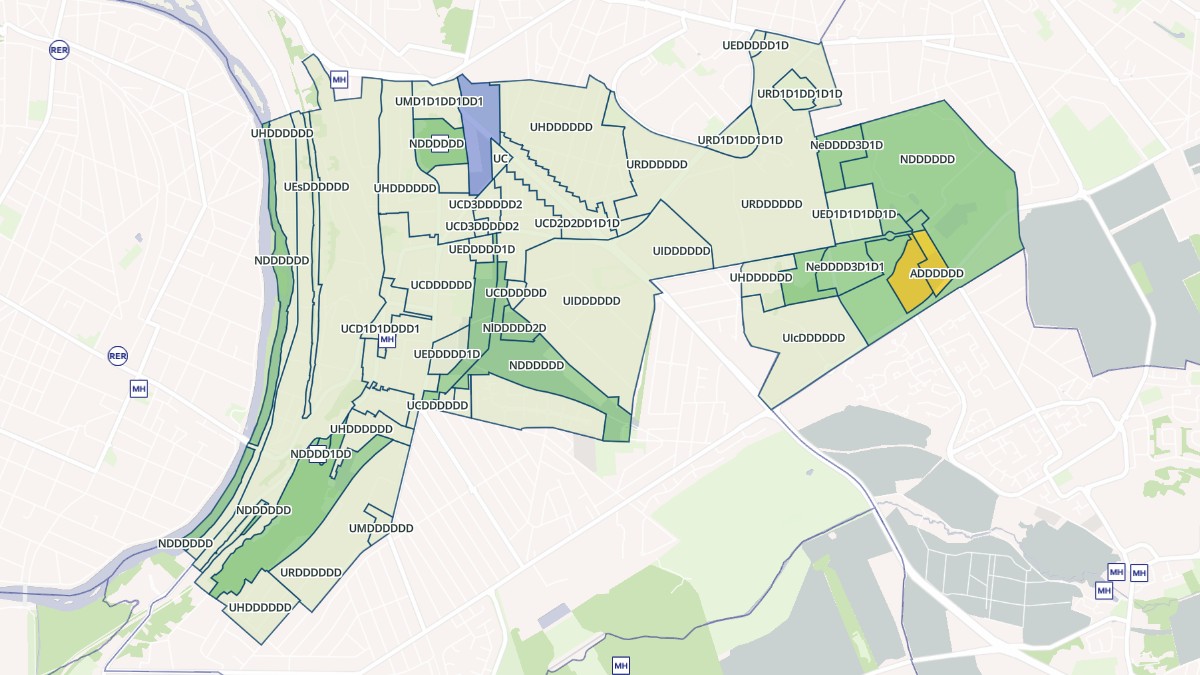 Aperçu cartographique de Chennevières-sur-Marne, centré sur la commune