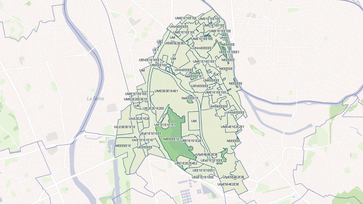Aperçu cartographique de Créteil, centré sur la commune