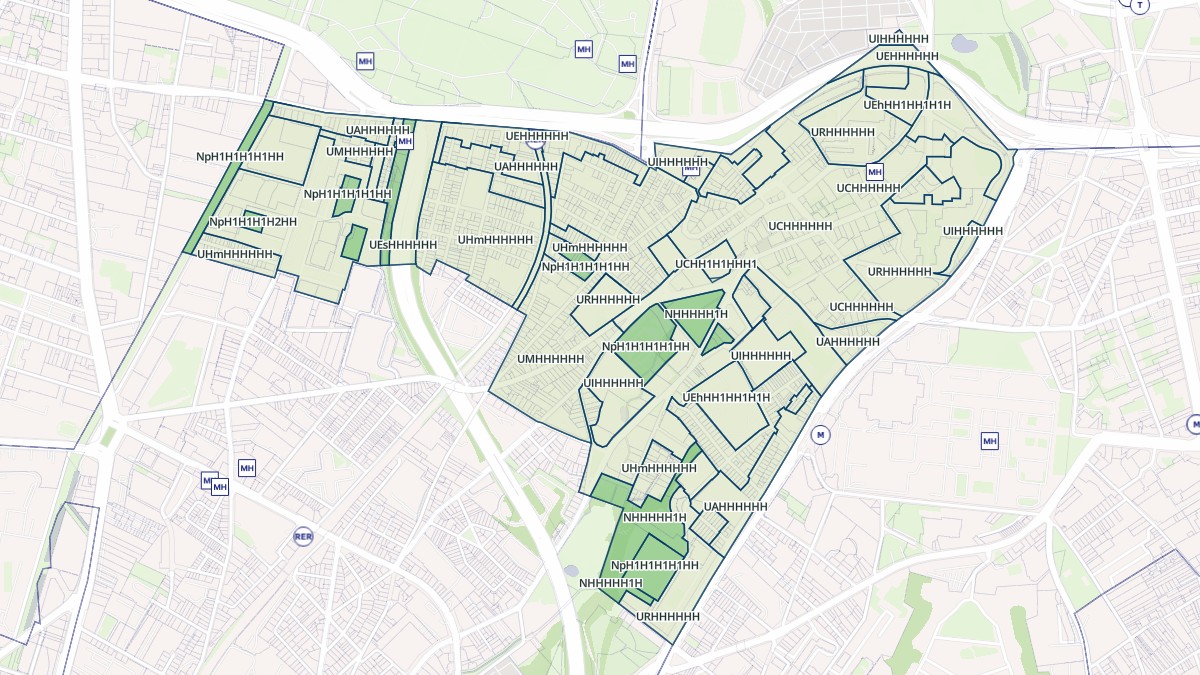 Aperçu cartographique de Gentilly, centré sur la commune