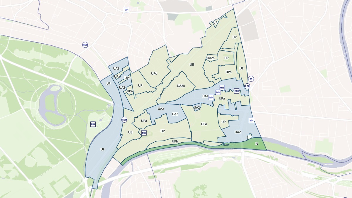 Aperçu cartographique de Nogent-sur-Marne, centré sur la commune