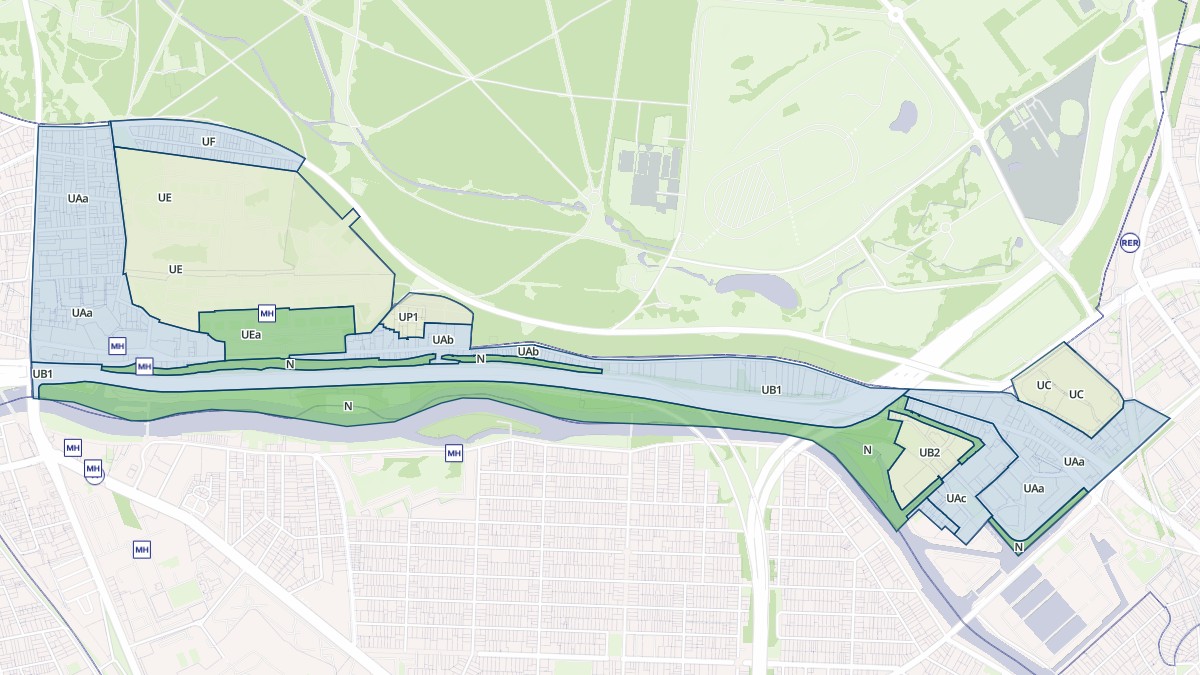 Aperçu cartographique de Saint-Maurice, centré sur la commune
