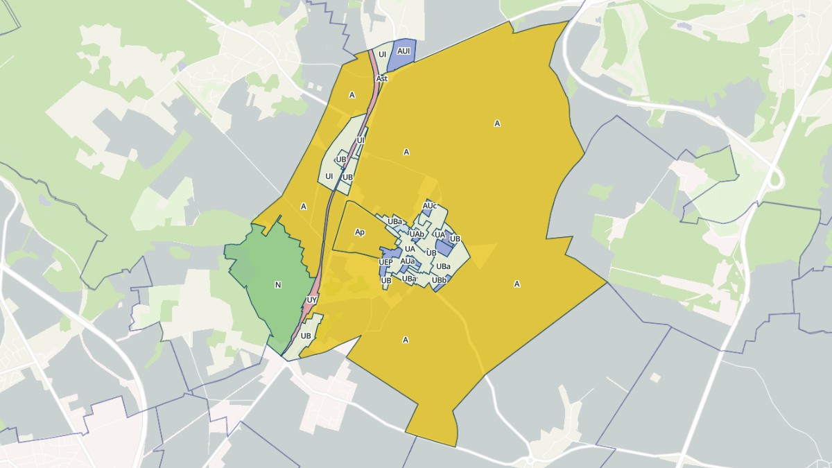 Aperçu cartographique de Belloy-en-France, centré sur la commune