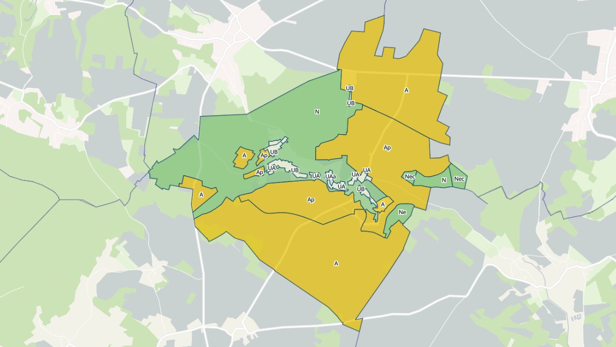 Aperçu cartographique de Berville, centré sur la commune