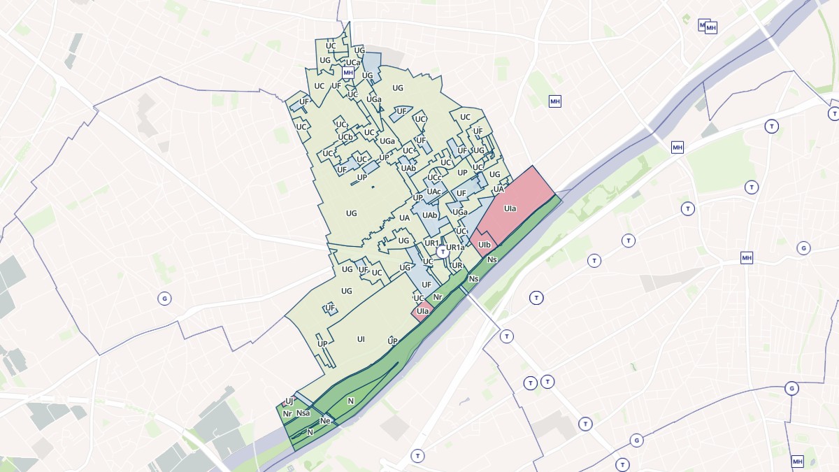 Aperçu cartographique de Bezons, centré sur la commune