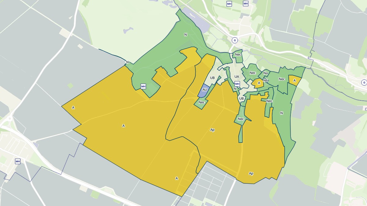 Aperçu cartographique de Courcelles-sur-Viosne, centré sur la commune