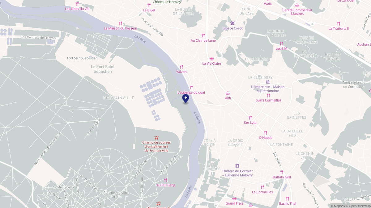 Aperçu cartographique de La Frette-sur-Seine, centré sur la commune