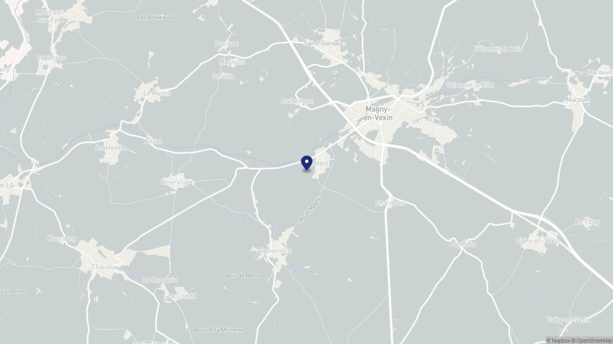 Aperçu cartographique de Hodent, centré sur la commune