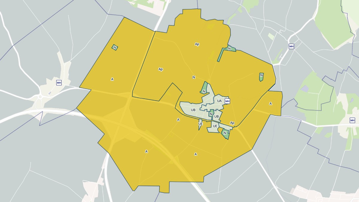 Aperçu cartographique de Mareil-en-France, centré sur la commune