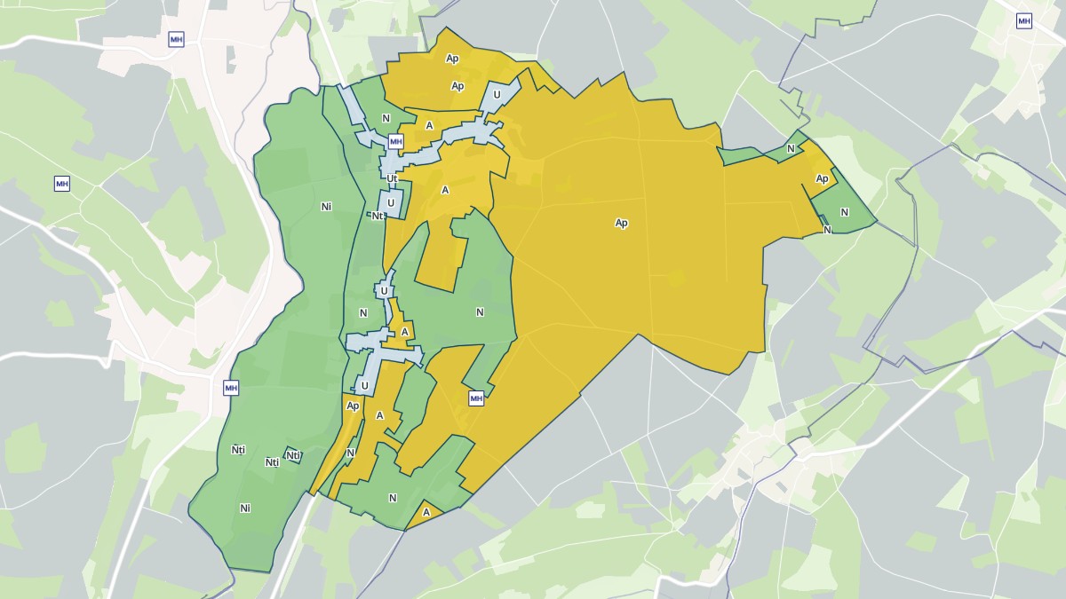 Aperçu cartographique de Montreuil-sur-Epte, centré sur la commune