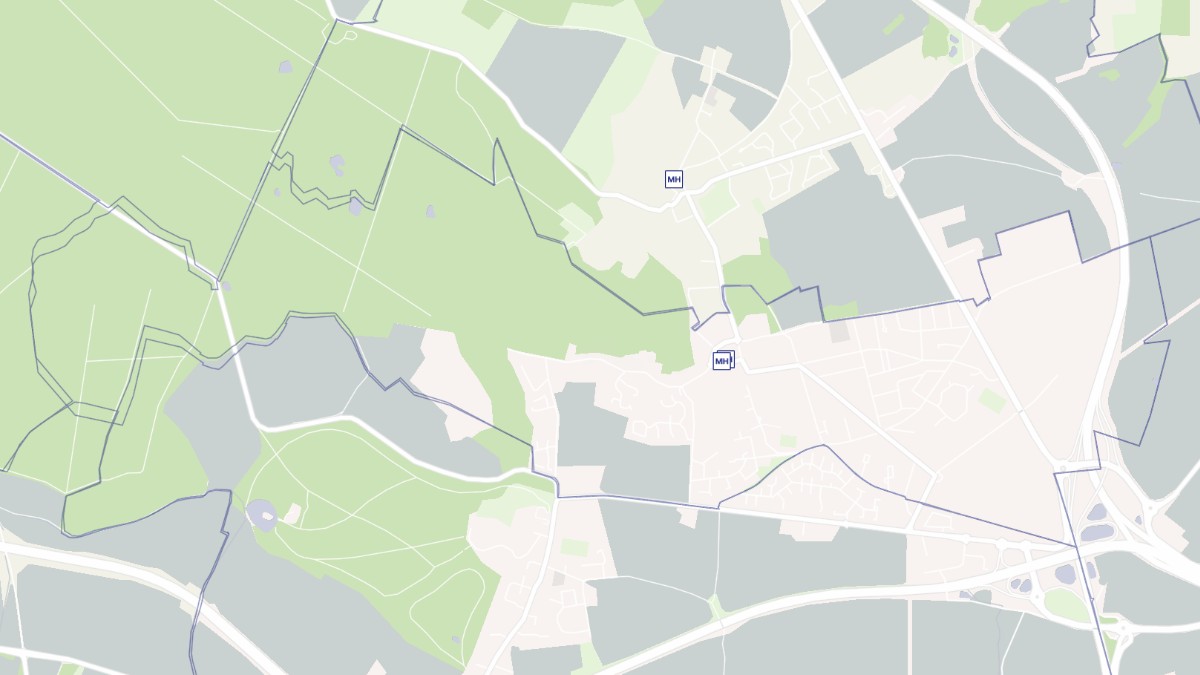 Aperçu cartographique de Montsoult, centré sur la commune