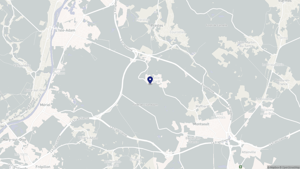 Aperçu cartographique de Nerville-la-Forêt, centré sur la commune