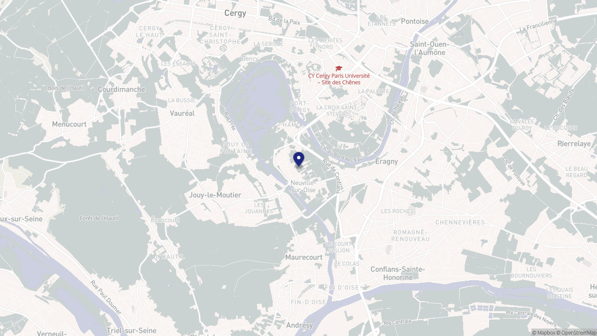 Aperçu cartographique de Neuville-sur-Oise, centré sur la commune