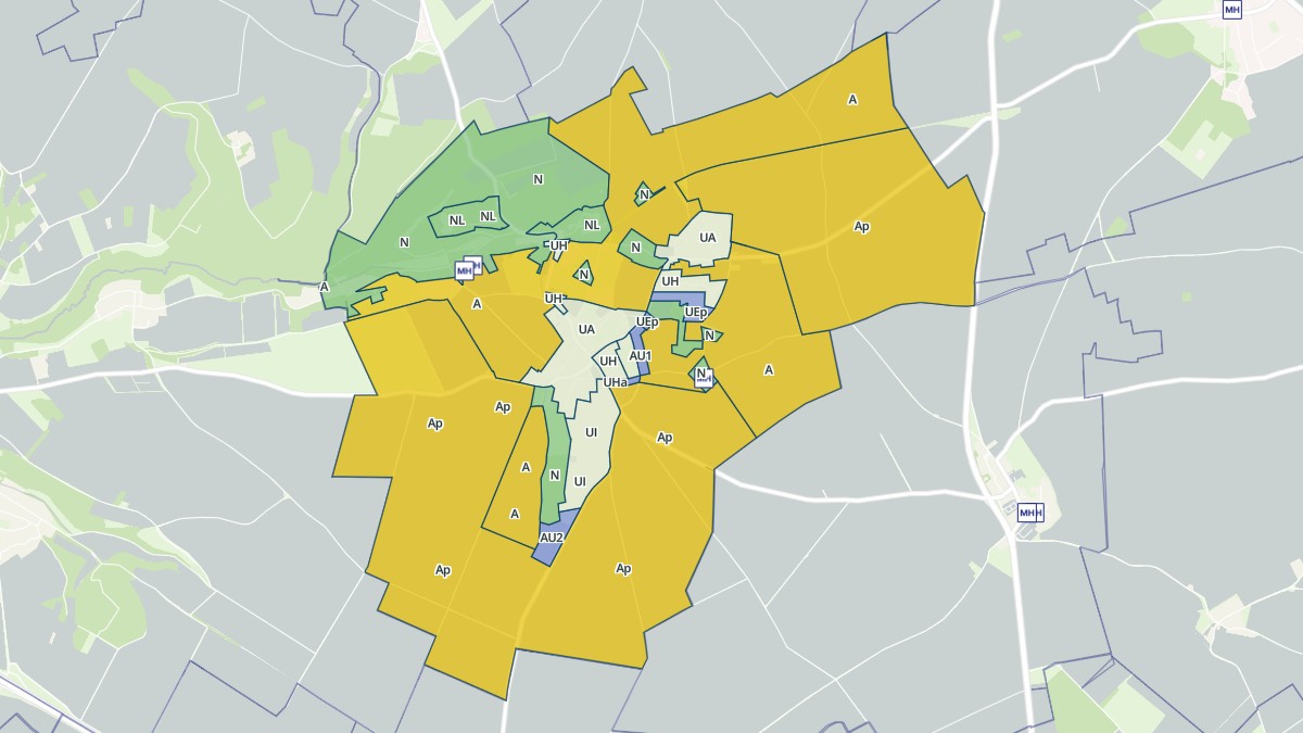 Aperçu cartographique de Nucourt, centré sur la commune