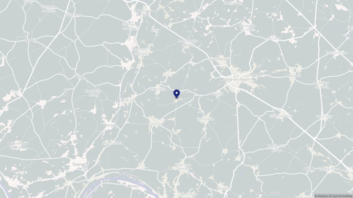 Aperçu cartographique de Omerville, centré sur la commune