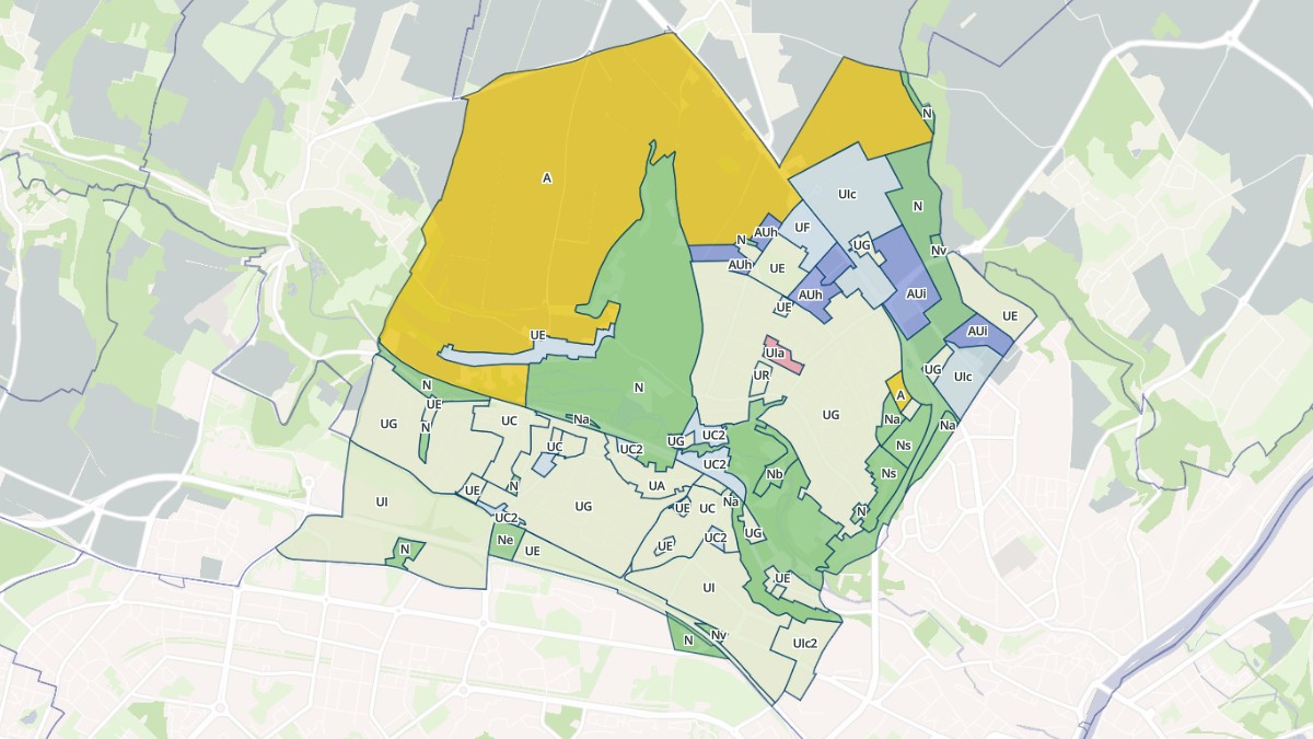 Aperçu cartographique de Osny, centré sur la commune