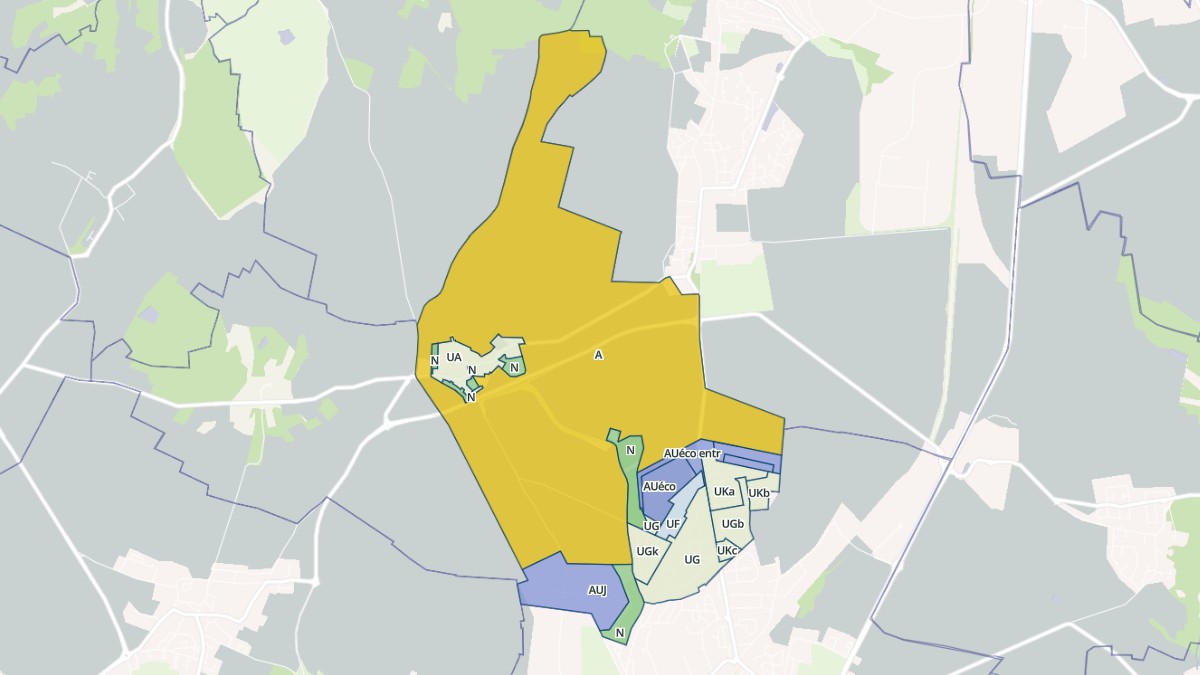 Aperçu cartographique de Puiseux-en-France, centré sur la commune