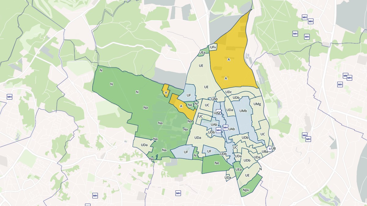 Aperçu cartographique de Saint-Brice-sous-Forêt, centré sur la commune