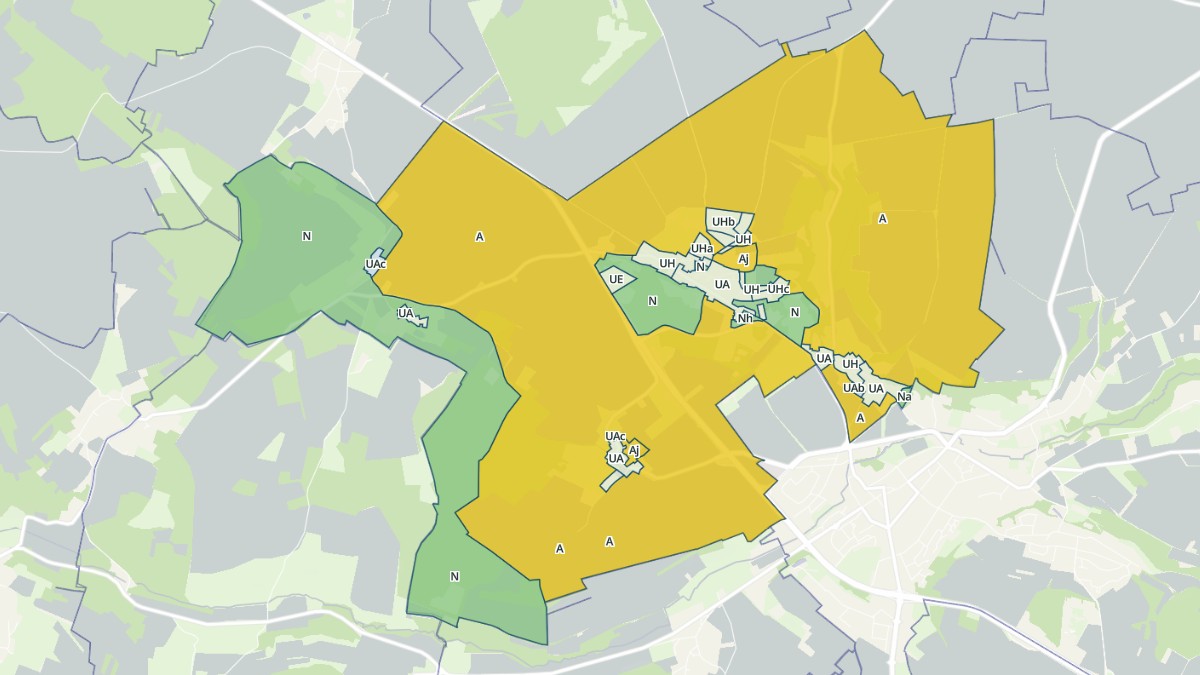 Aperçu cartographique de Saint-Gervais, centré sur la commune