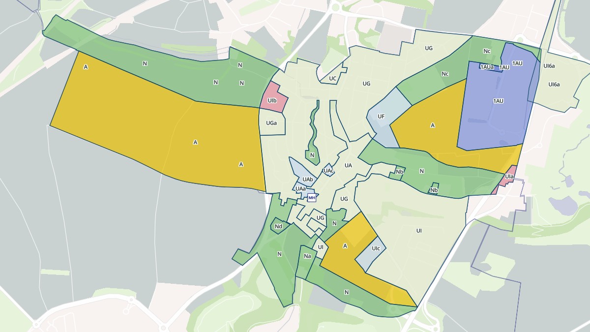 Aperçu cartographique de Le Thillay, centré sur la commune