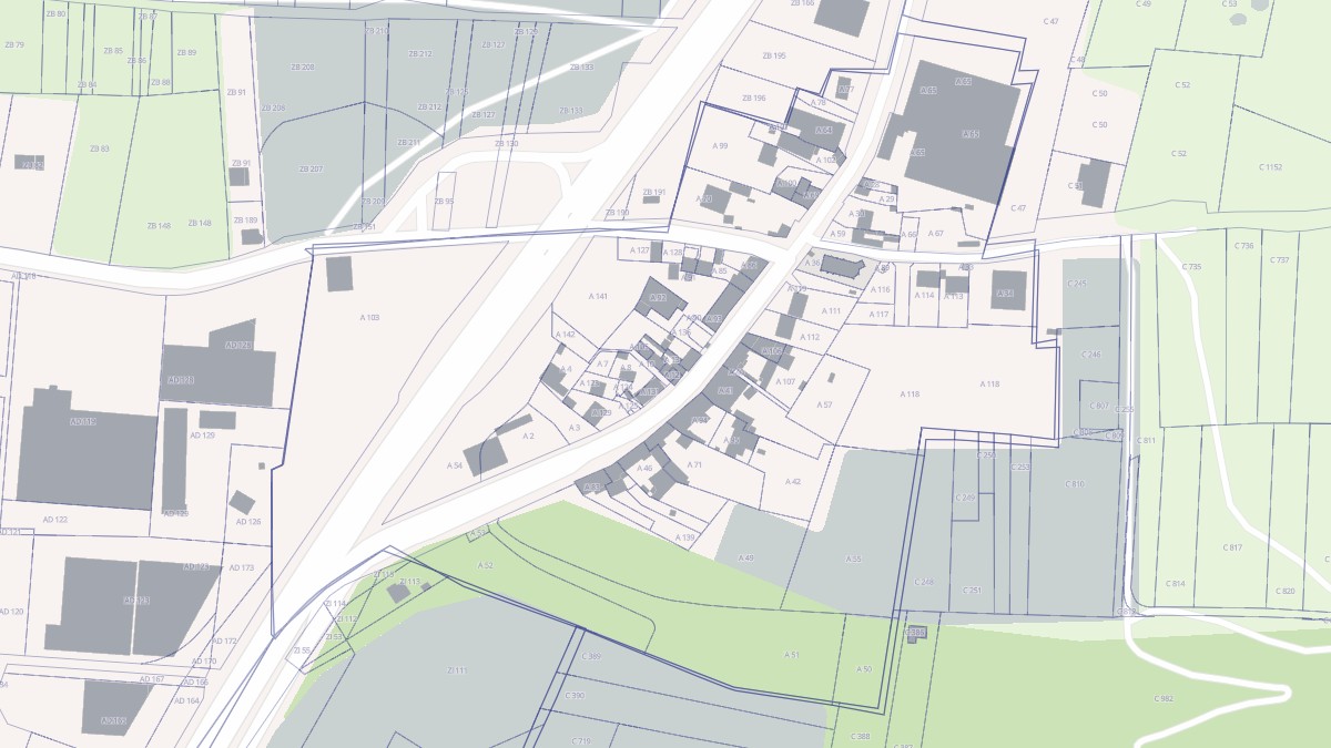 Aperçu cartographique de Vaudherland, centré sur la commune