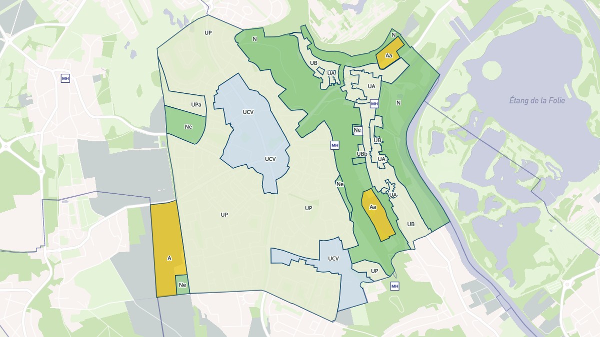 Aperçu cartographique de Vauréal, centré sur la commune