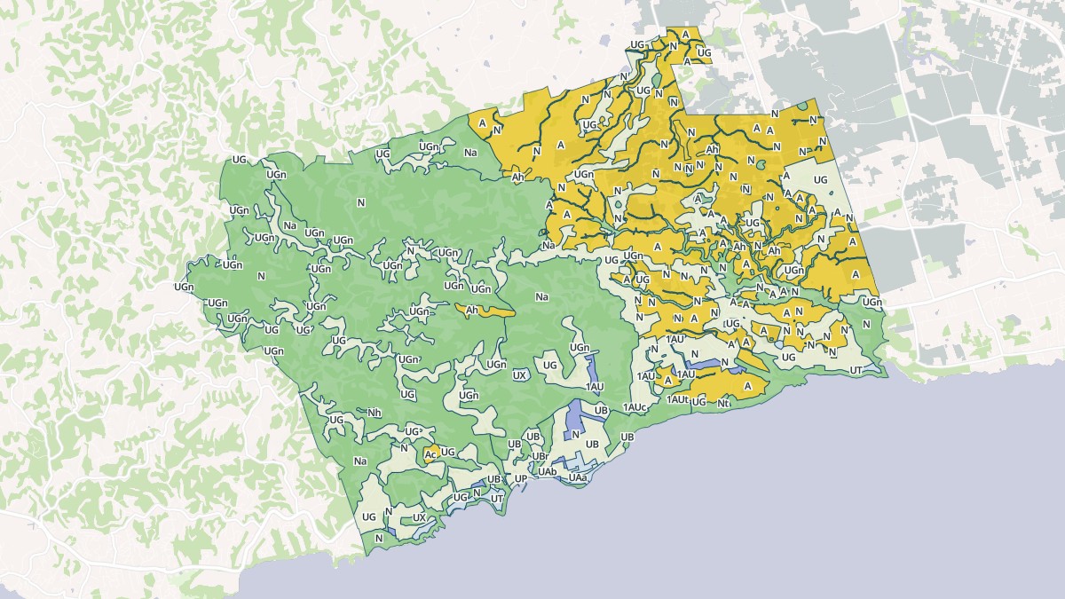 Aperçu cartographique de Sainte-Anne, centré sur la commune
