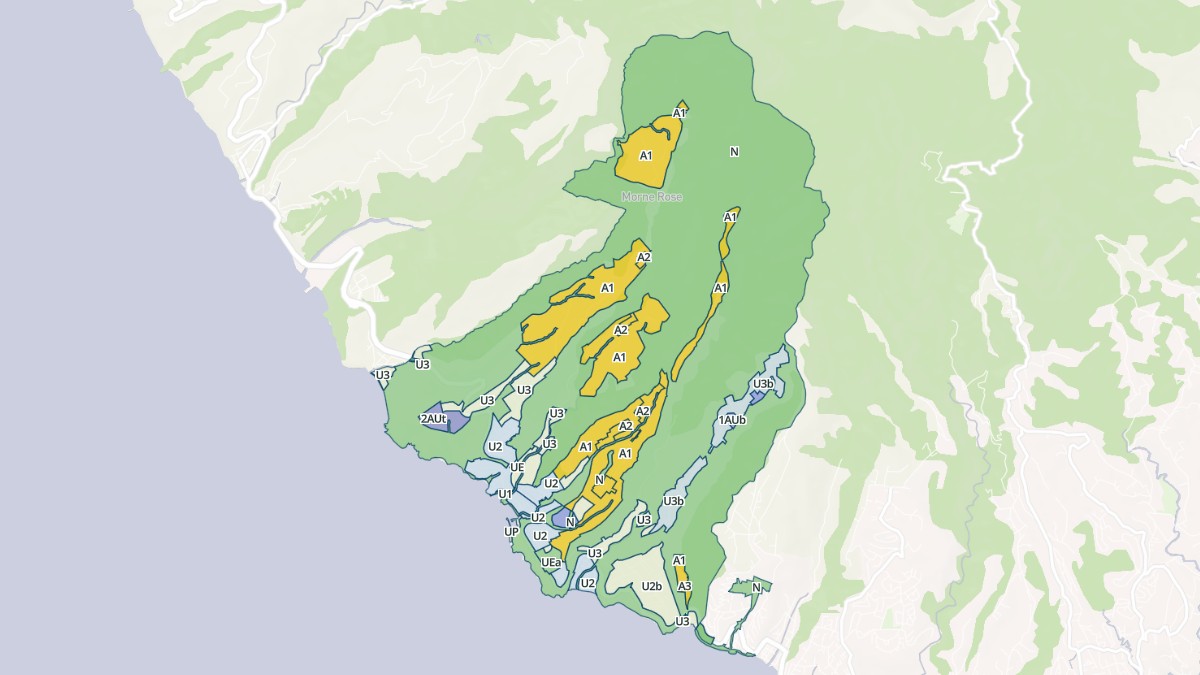 Aperçu cartographique de Case-Pilote, centré sur la commune
